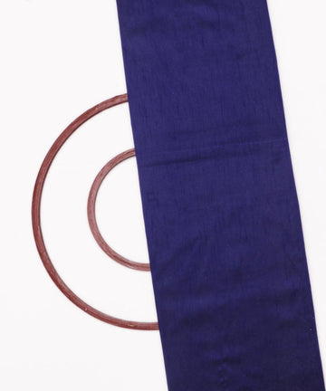 dark blue plain raw silk